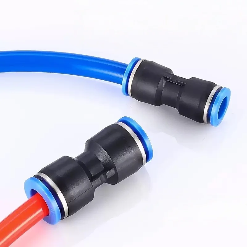 PU/PG Pneumatic Quick Fitting Cylinder 4/6/8/10/12/14/16mm Air Water Hose Straight Type Connector Valve Connect Tube