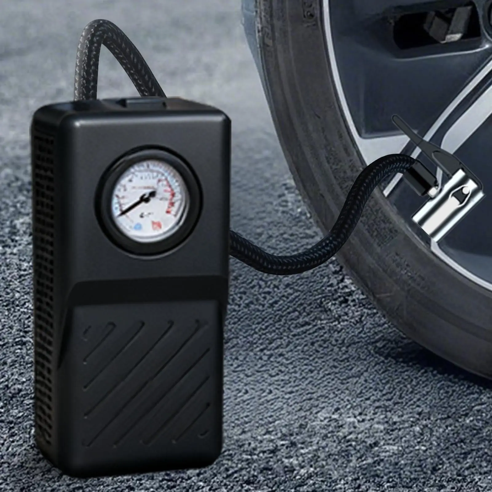 Air Pump For Car Tires Rechargeable Cordless With Pressure Gauge Portable Air Pump For Car Tires For Motorcycle Electric Scooter