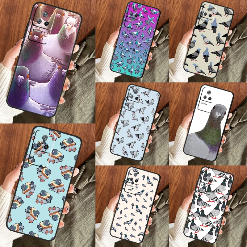 The Pigeons Case For POCO F5 C40 M5s F3 X4 F4 GT M4 X3 X5 Pro Cover For Xiaomi 12T Pro 11T 11 12 13 Lite