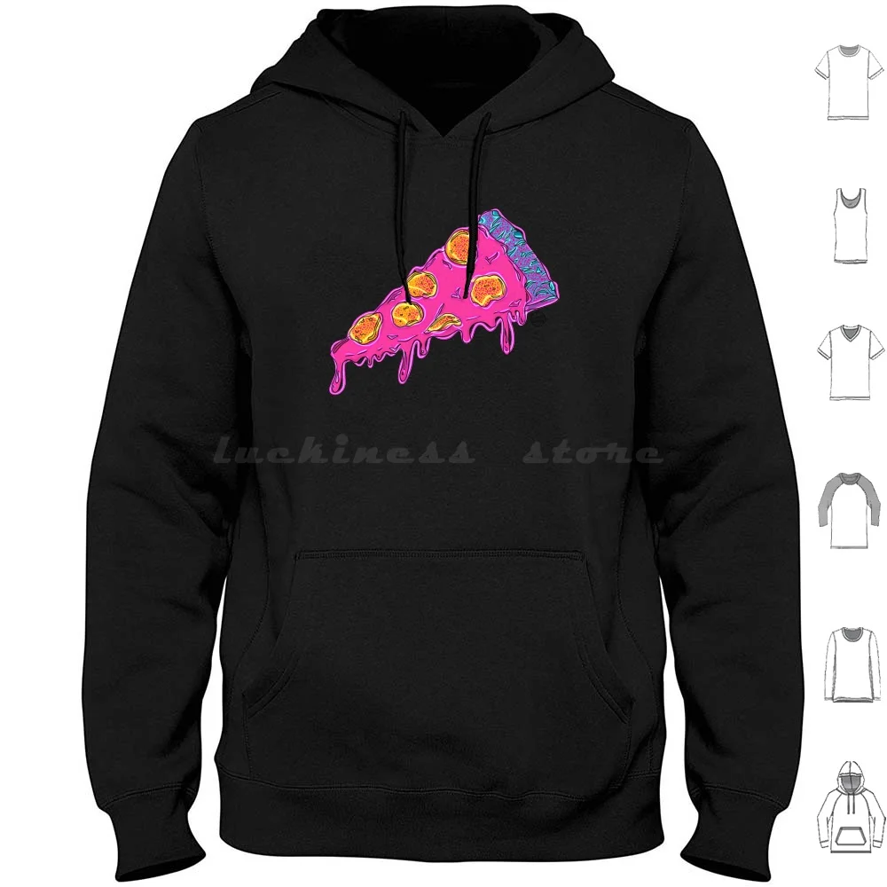 هوديي بيتزا كهربائي قطني بأكمام طويلة، فنان طعام بيتزا كهربائي، جبنة بيبروني وردية ممتعة