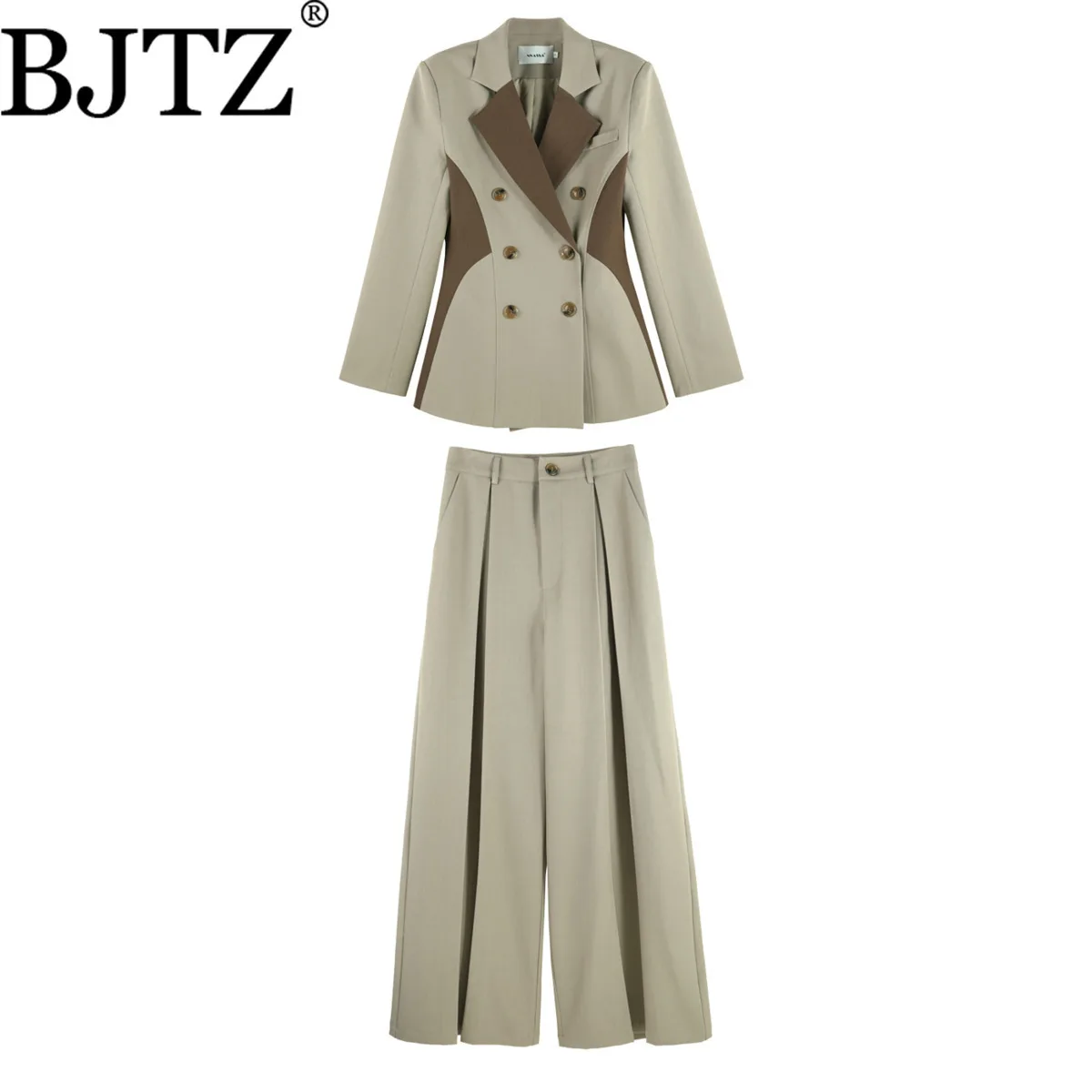 BJTZ 2025 Latest Autumn Ladies' Luxurious Casual Suit Professional Pants Set - Two-piece Set For Large Size Clothing
