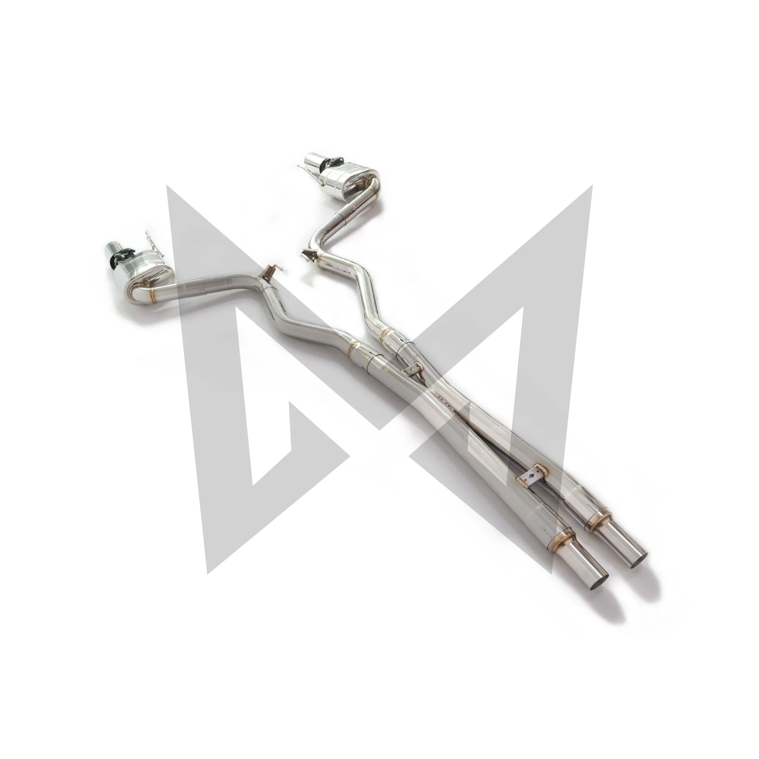 MANX ระบบไอเสียรถยนต์สําหรับ Ford Mustang GT 5.0T สแตนเลส Catback Performance ท่อไอเสียพร้อมรีโมทคอนโทรลวาล์ว