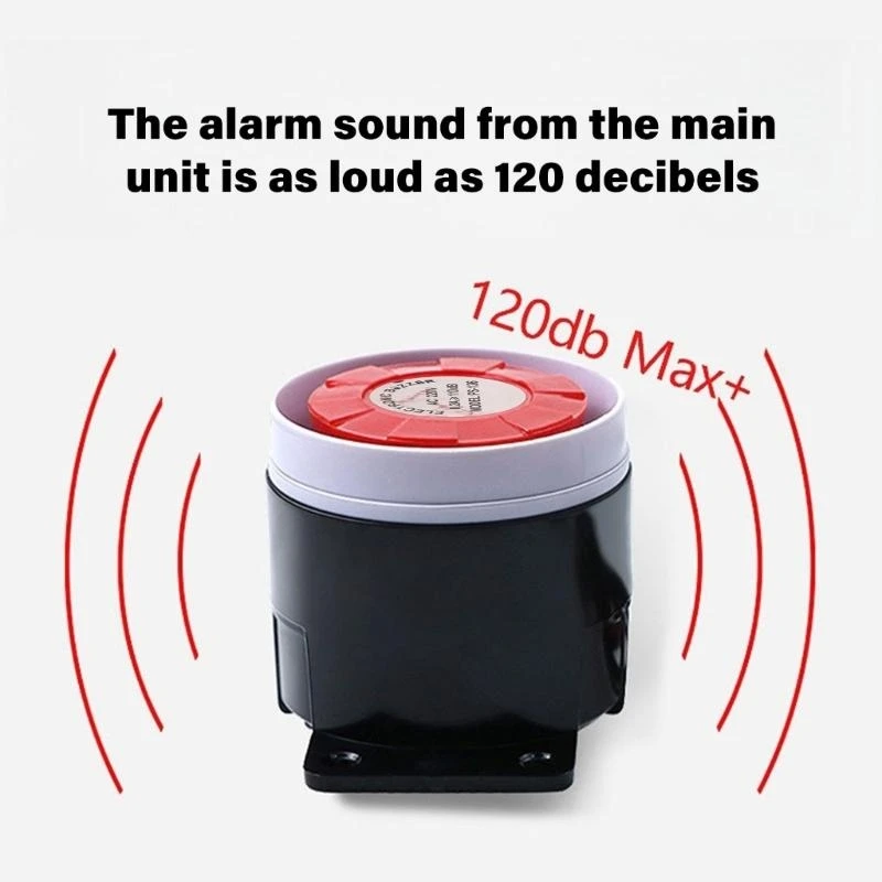نظام إنذار مغناطيسي 220 فولت قابل للتوسيع 120 ديسيبل صفارة إنذار مع عدم سرقة تصميم مقاوم للهب للاستخدام التجاري للشقة