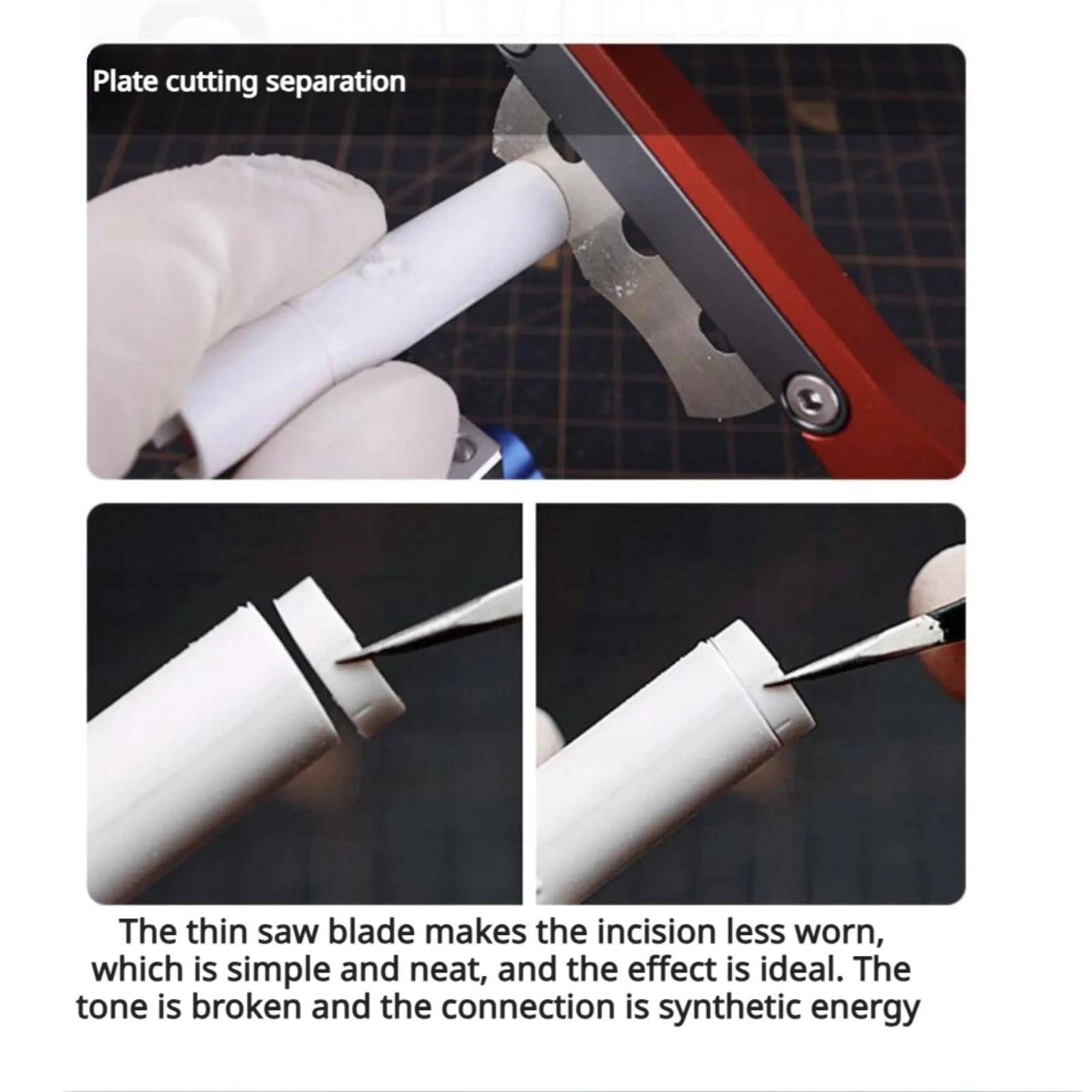 Ustar UA-92613 Light Alloy Shaped Hand Saw with 5 Saw Blades for Gunpla Scale Model Making Tools Craft DIY Plastic Cutting Tool