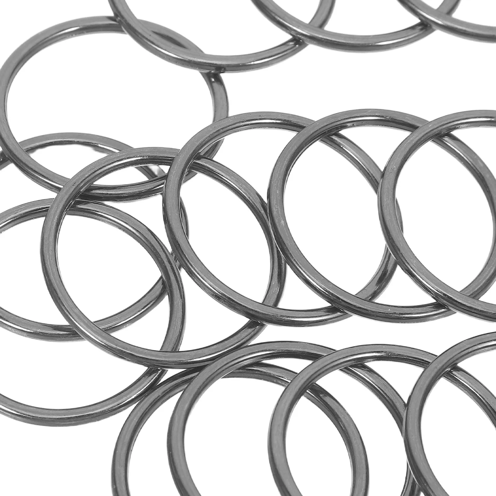 15Pcs Seamless Zinc Rings Metal Craft Rings Solid Welded Round Connectors for DIY Purse Making Macrame Curtain Tiebacks