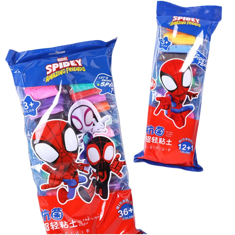 Marvel Spider-Man color mud children's cartoon handmade plasticine primary school students special ultra-light clay diy set gift