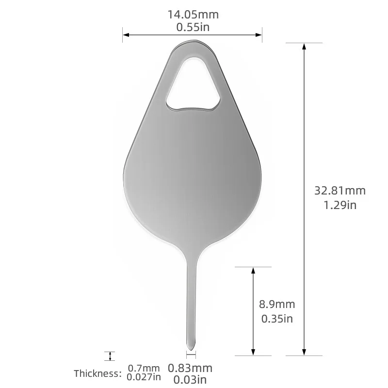 50 Uds bandeja de tarjeta Sim herramienta clave de expulsión aguja de acero inoxidable Universal Smartphone bandeja de tarjeta Sim Pin herramienta de reparación móvil