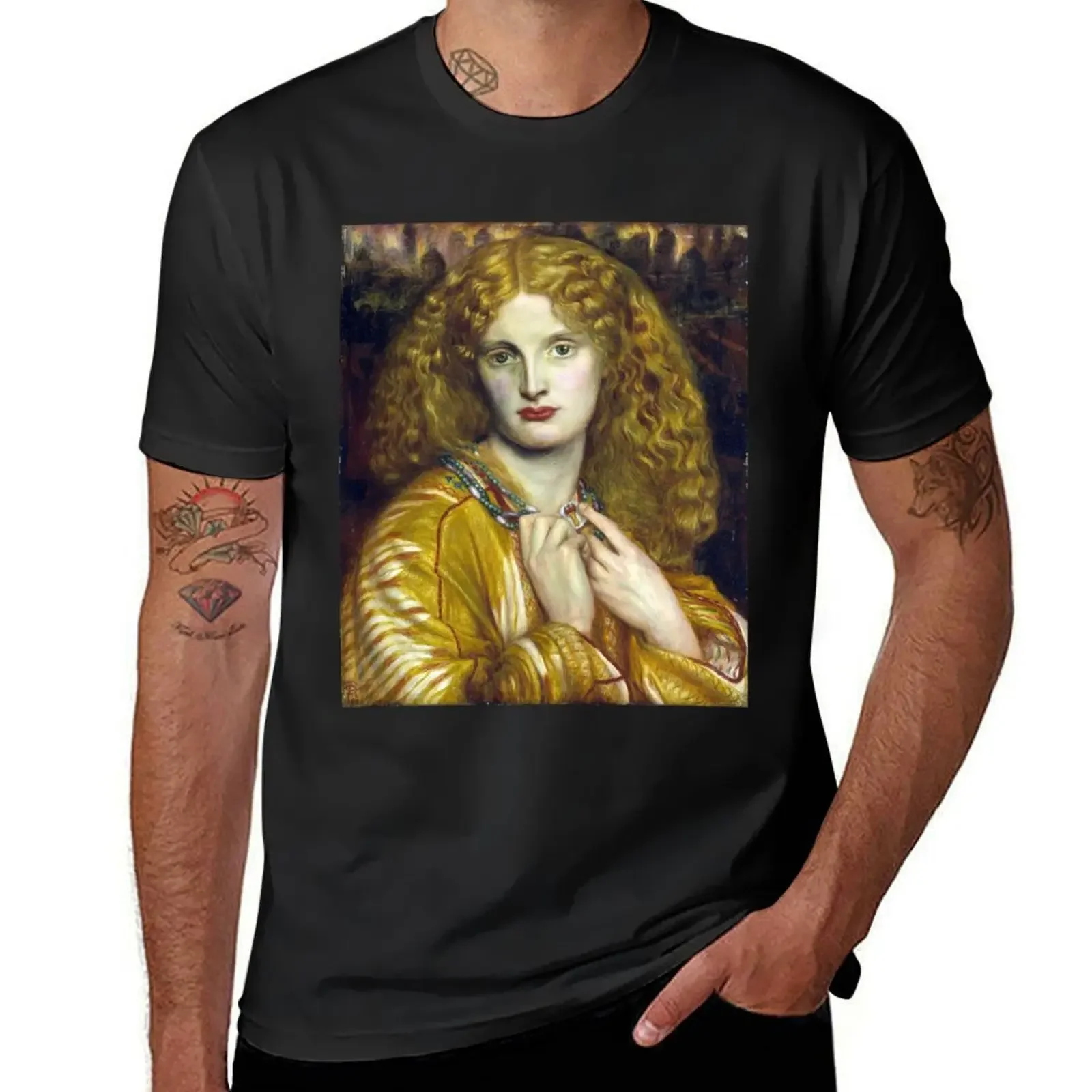 Helen of Troy - Dante Gabriel Rossetti T-Shirt Short sleeve tee Blouse customs mens tall t shirts