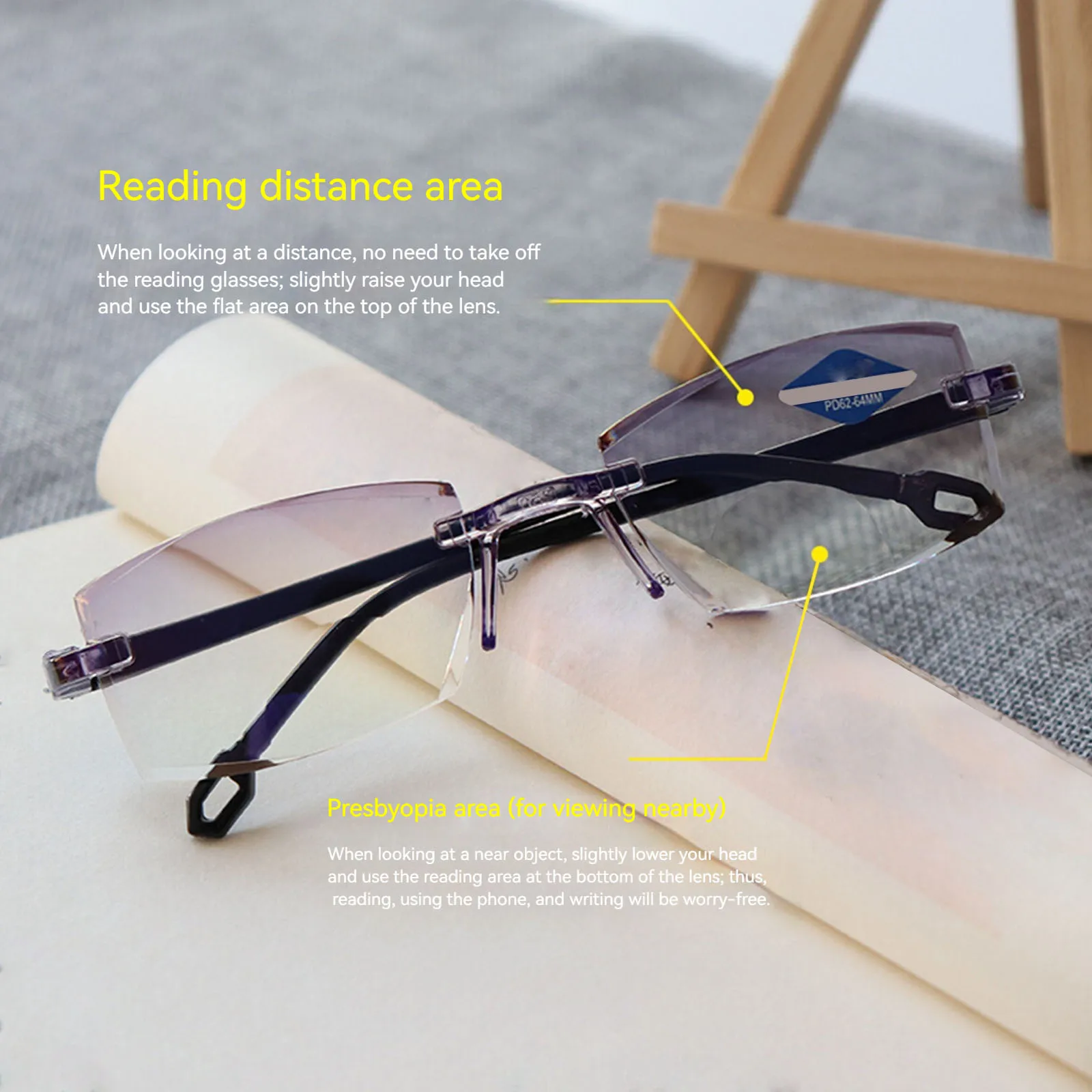 الذكية التكبير المكبر نظارات طول النظر الشيخوخي نظارات مكبرة المكبر طول النظر الشيخوخي نظارات المكبر لقراءة الكمبيوتر أو التلفزيون #4
