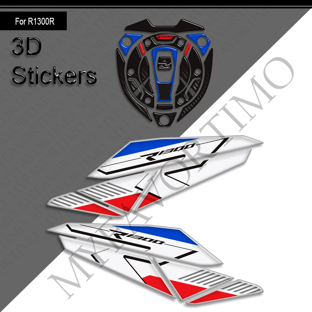 Motorcycle For R1300R R 1300 R R1300 Tank Pad TankPad Cap Grips Gas Fuel Knee 3D Stickers Decals Protector 2025 2026