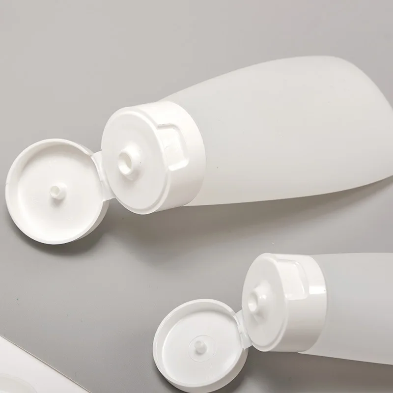 1/4Pcs 60ML 100ML Velvet Travel Refill Bottle Cosmetics Face Wash Shower Gel Tube Flip-Top Lotion Squeeze Hose Bottle