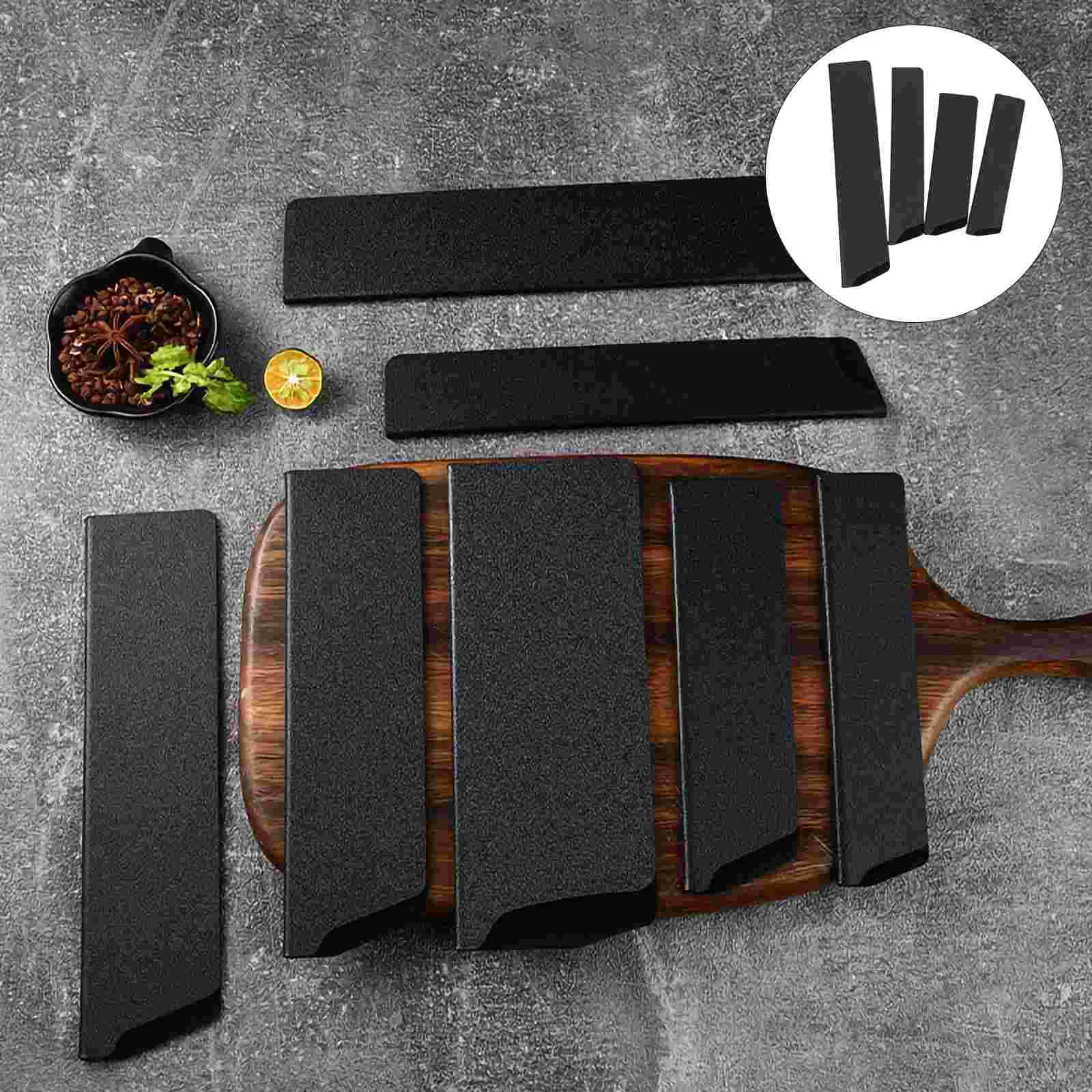 4 Pcs Kitchen Knife Set Flocking Design Sheathes Portable Protectors Blade Props Knives Fruit Protective Sleeves Supple