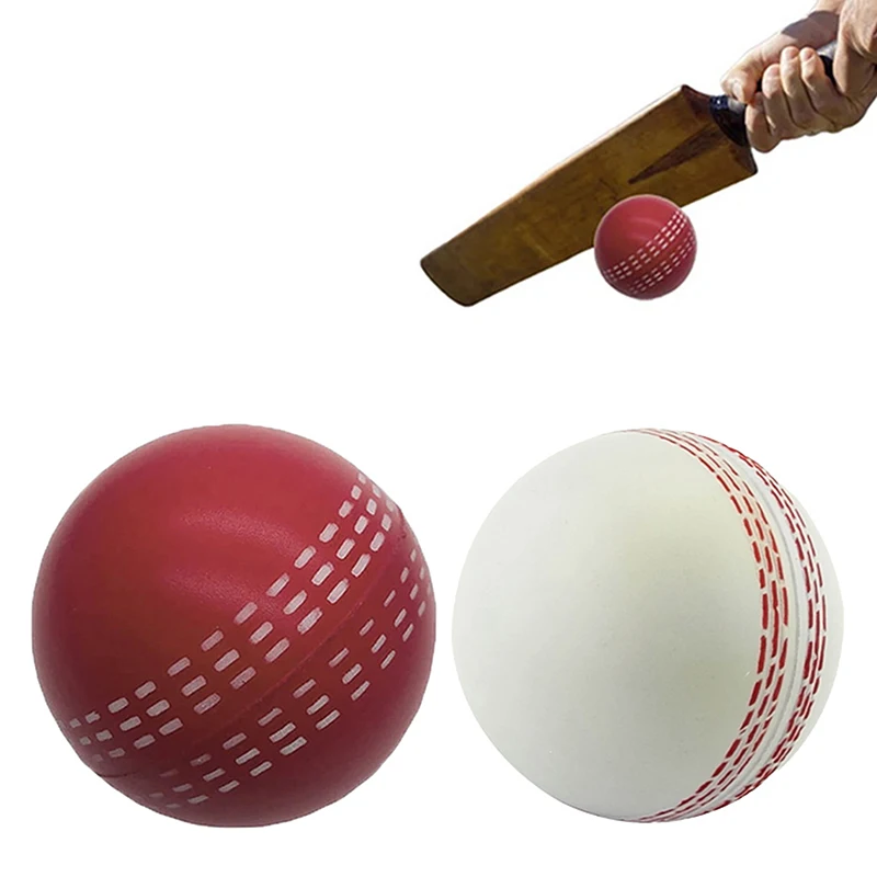 

[SS]1PC 6.3CM Soft PU Cricket Ball Traditional Seams Durable Bounce Training Practice Ball Funny ttractive For All Age Players