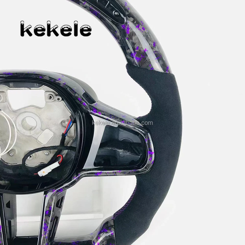 Suitable for BMW G Series M3 M4 Forged Purple Carbon Fiber Steering Wheel with LED Intelligent Display Can Be Customized view 5
