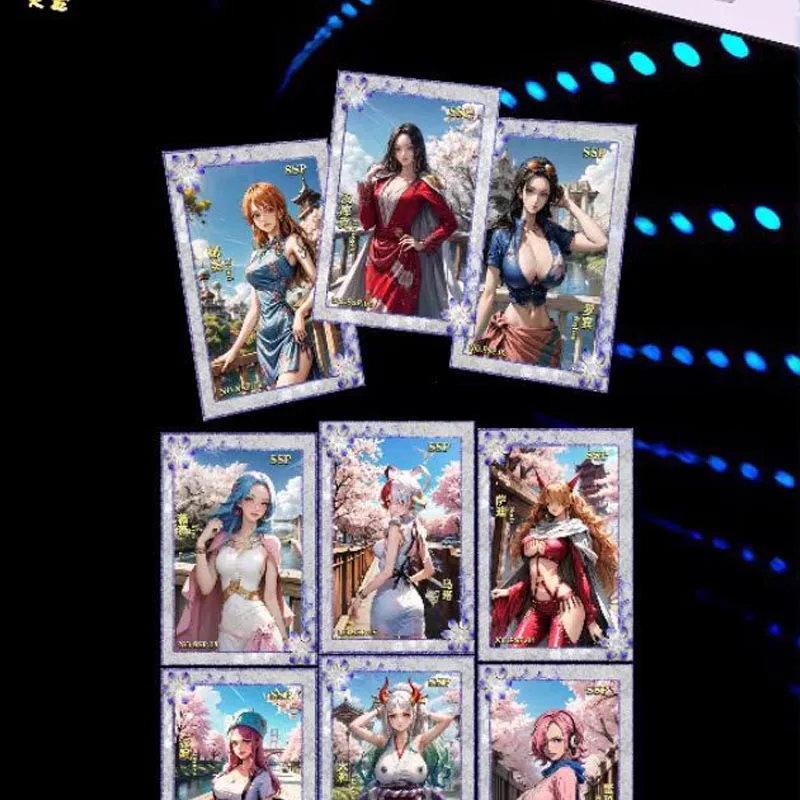 Wholesale One Piece Collection Cards The Wandering Goddess Goka Metal Diamond Card Poster Anime Trading Cards