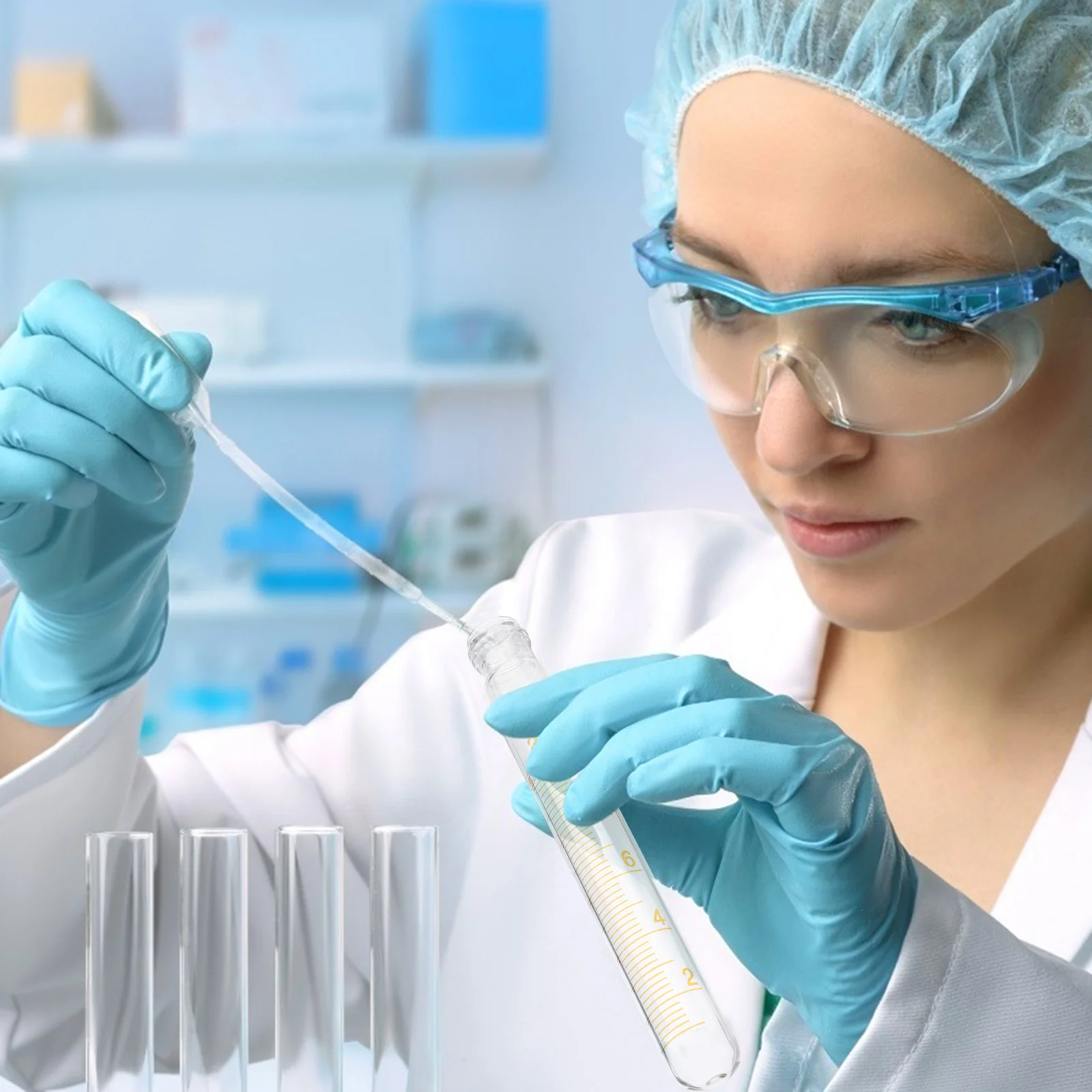 

2Pcs 10Ml Glass Microcentrifuge Tubes with Spiral Lip Cap Clear Graduated Lab Test Tubes for Sample Collection Storage High