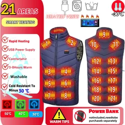 21/17 Areas Heated Vest Men Women Electric Heating Jackets USB Infrared Heating Clothes NEW Bodywarmer Heated Down Jacket Winter