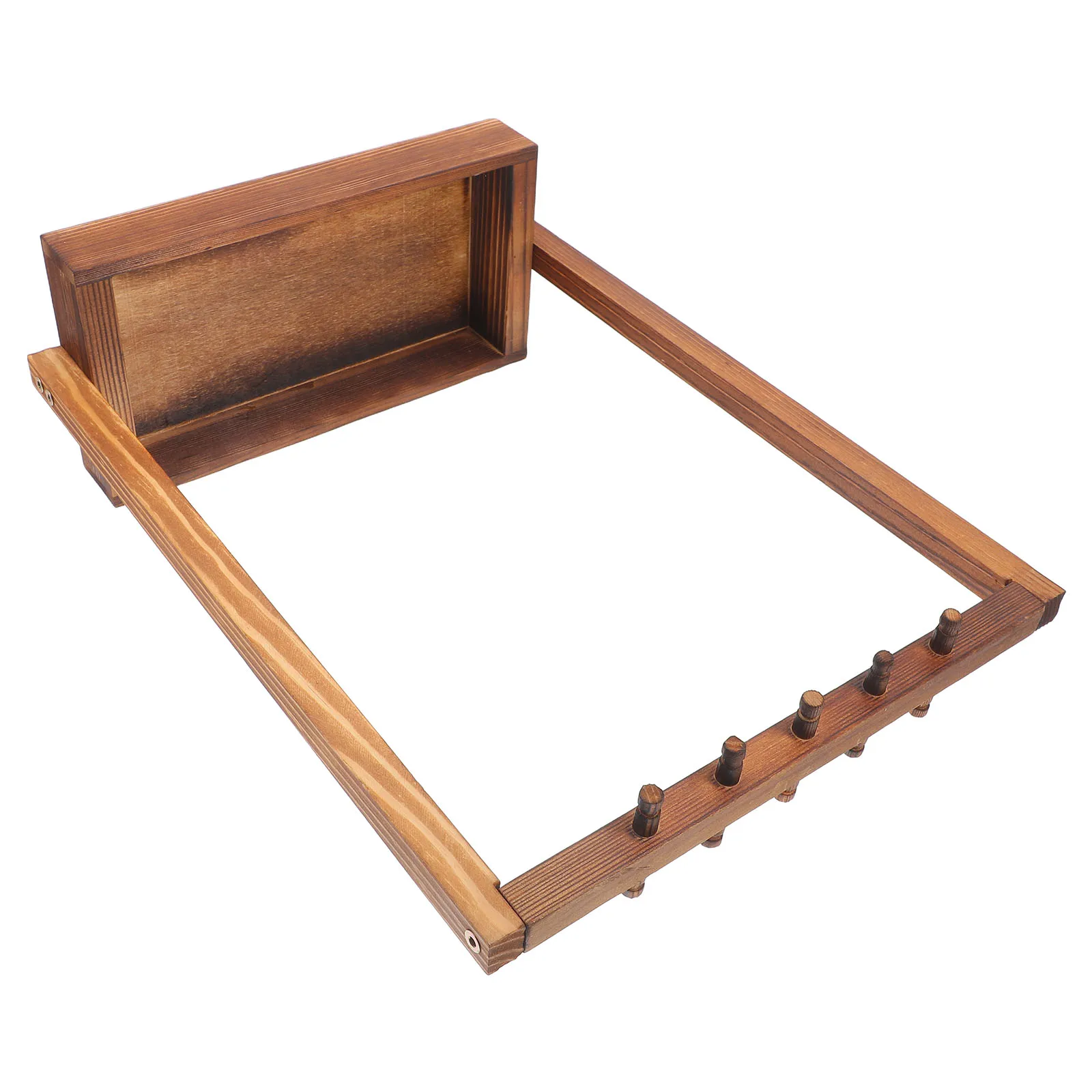 

Vintage Brush Holder Organizer Wooden Paint Brush Stand Desk Pen Pencil Storage Artistic Office Supplies Drying Rack For