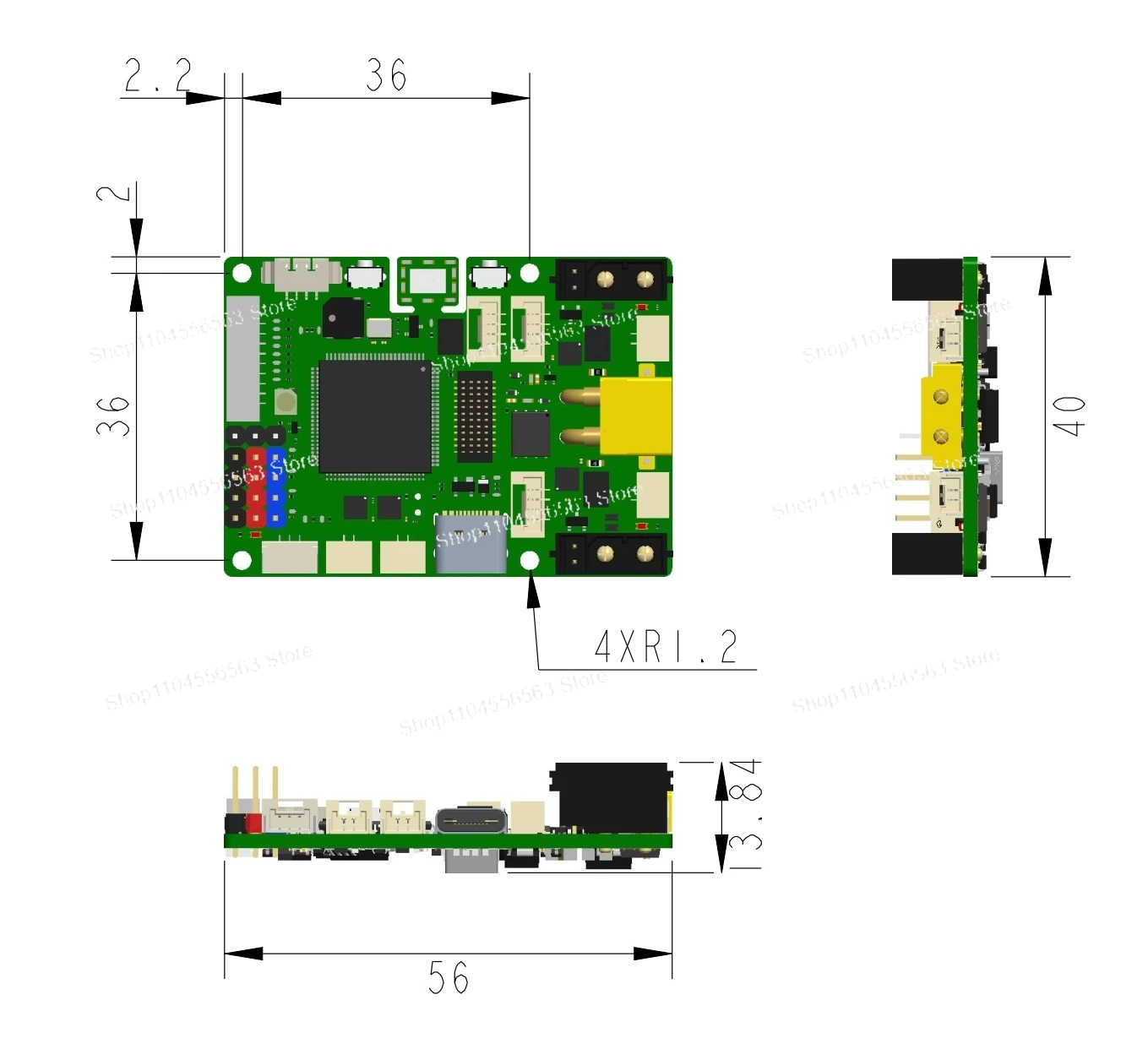 

STM32 development board H723 DM-MC02 robot wheel foot control board, robotic arm, onboard BMI088