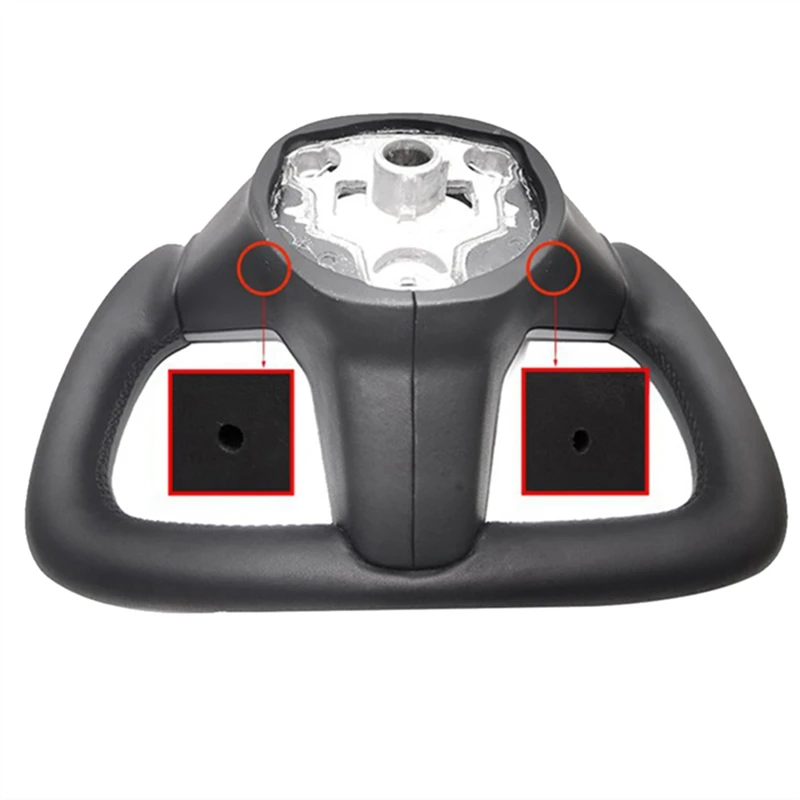 Car Yoke Steering Wheel Steering For Tesla Model 3 2017-2023 Model Y Steering Racing Custom Styling No Heating Side Hole