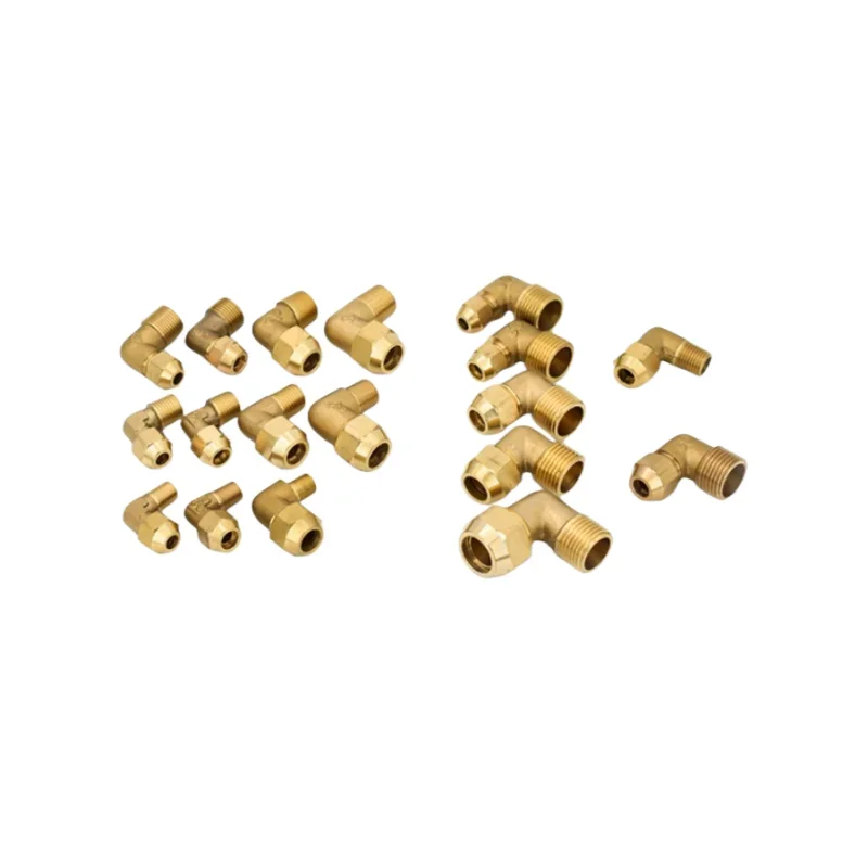 1pcs. All copper  Outer wire flared right angle elbow copper pipe bell mouth refrigeration connection pipe connector