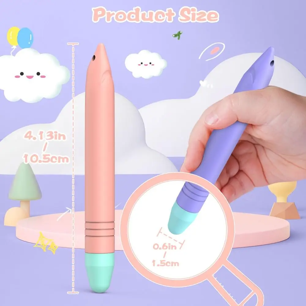 New High Precision Kids Stylus Pen Rubber Tip Multifunctional Touch Screen Pen Silicone Universal Tablet Capacitive Touch Pencil