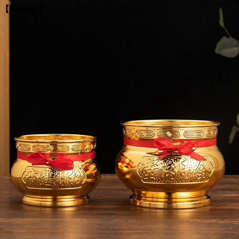 Iron Alloy Incense Burner Gold-Plated Chinese Incense Holder Filling Furnace Incense Sand Particle For Bad Spirit Pangsa〔Nest〕