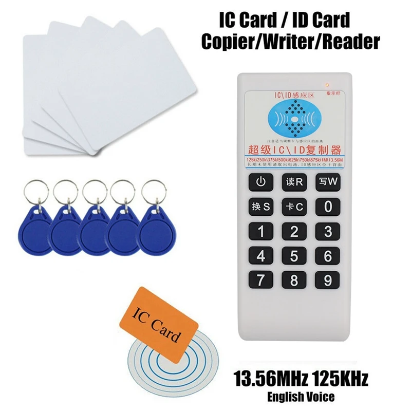 Imagem -02 - Copiadora de Frequência Portátil Duplicadora Cloner Rfid Nfc Leitor e Gravador de Cartões ic 125khz1356 Mhz