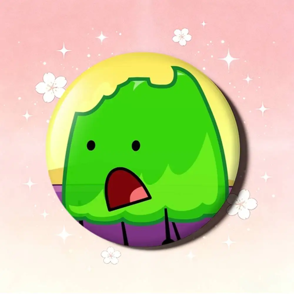 B-Battle for Dream I-Island BFDI Laser Badge Creative Pins Brooch for Bag Clothes Hat Decor Gifts Fans Collect