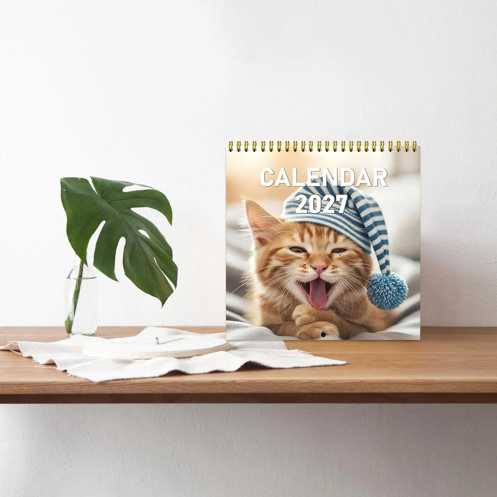 Funny 2027 Cats Calendar Unique Cat Calendar With Humorous Designs Monthly Vivid Cat Photos Ideal for Gifting And Home Decor