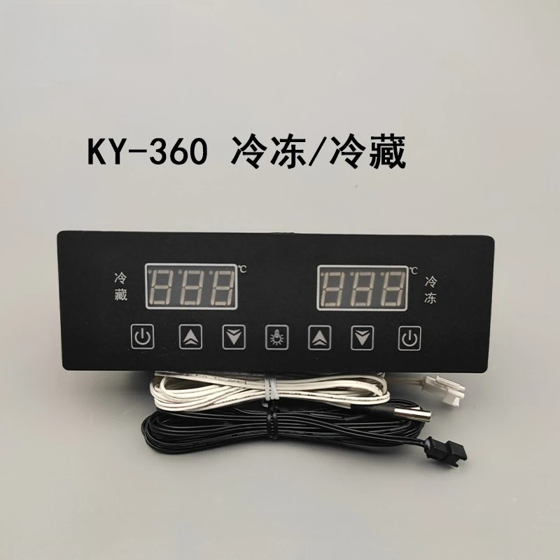 KY350360 351361 Kitchen Double Door Freezer Workbench Digital Display Electronic Temperature Control
