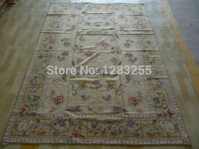 

Needle-point Knits Hand-made Carpets New Price French Needlepoint 100% Wool Floral Carpet Woven Traditional