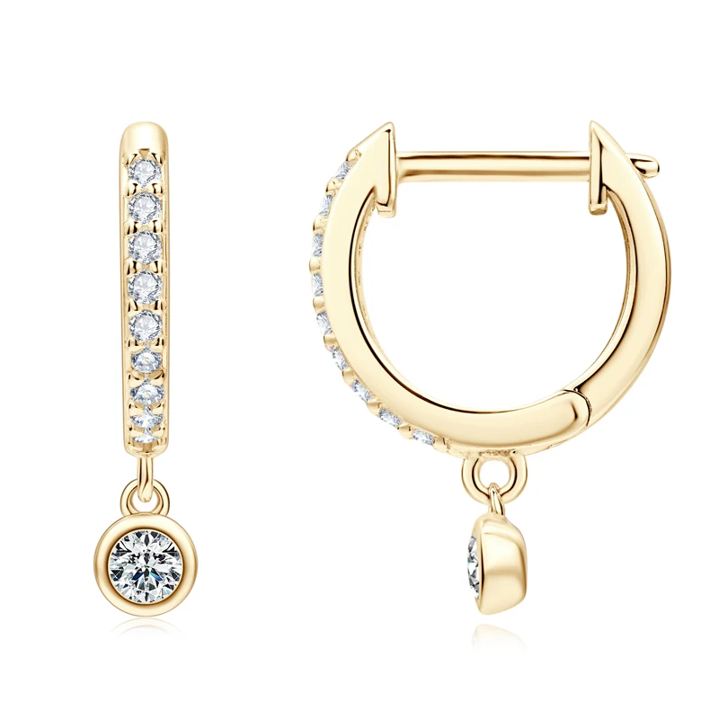 Lnngy 3 mm 4 mm Lünette Moissanit Tropfen Ohrringe Brinco Prata 925 Sterling Silber Ohrring für Frauen Mädchen Anhänger Schmuck Geschenk – Detail 8