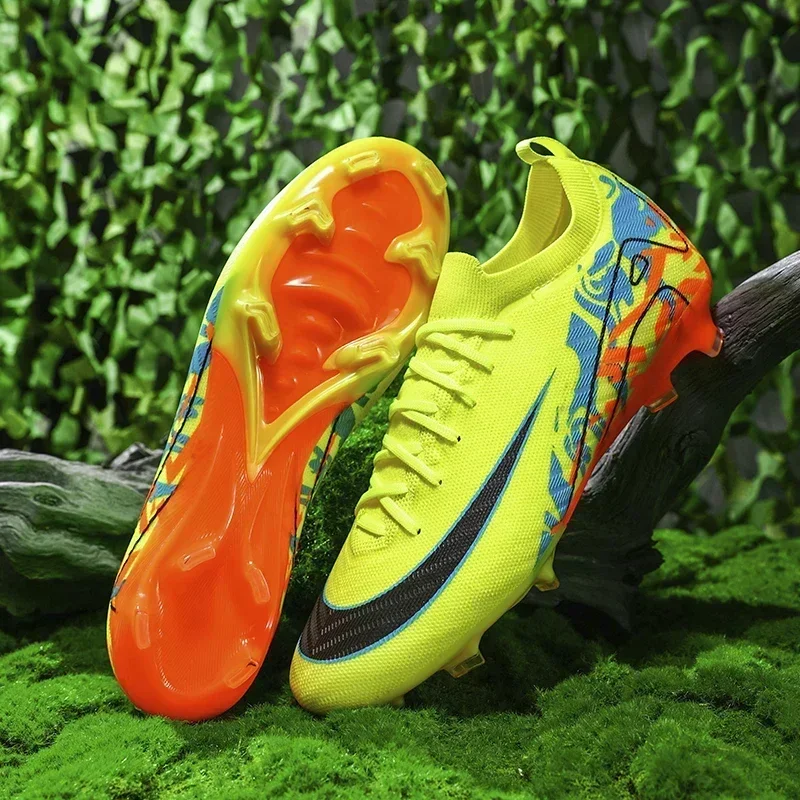 

New Men Soccer Shoes Training Sneakers Football Boots Drop Shipping Futsal Long Spikes Cleats Original Match Ultralight Indoor