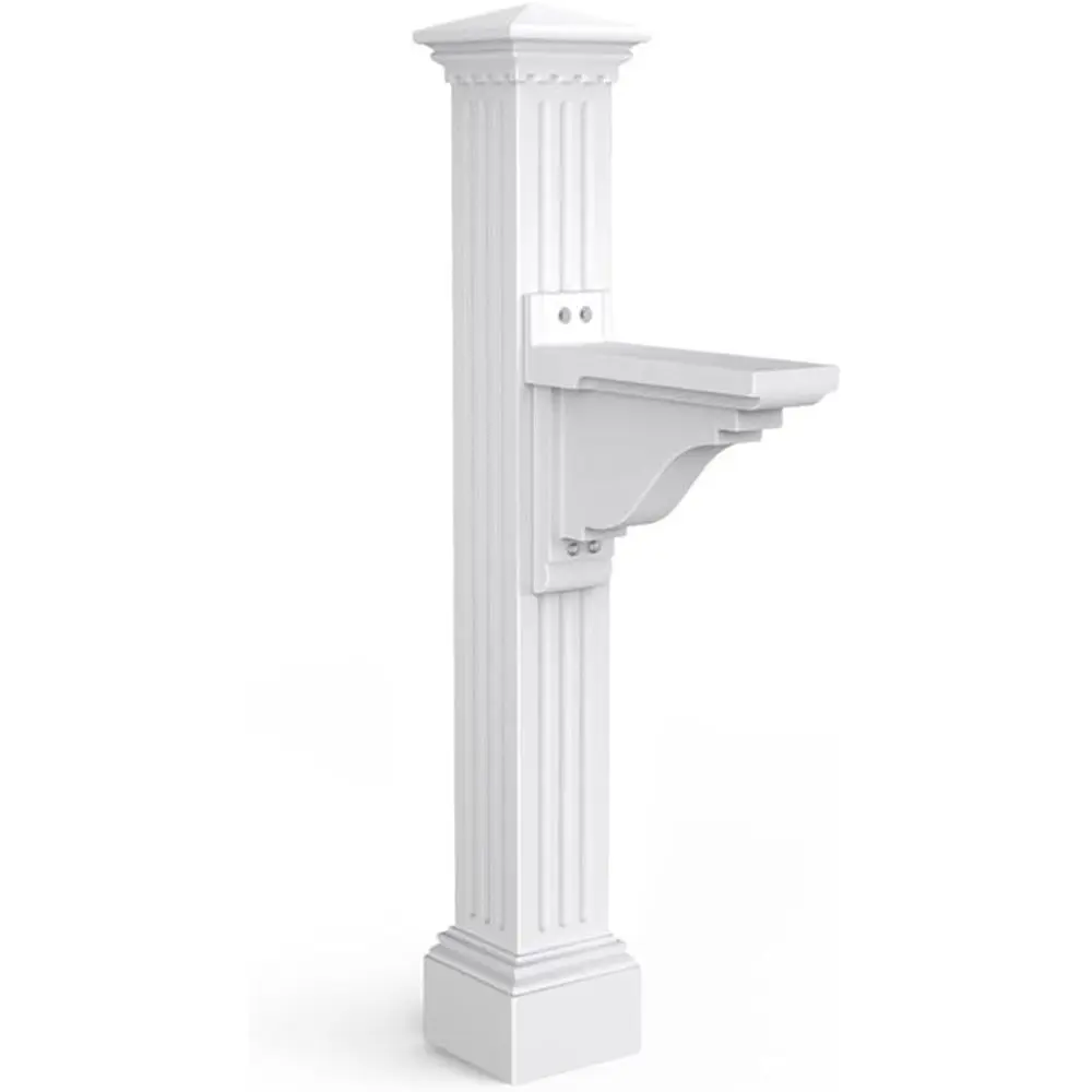 

Классический белый пластиковый почтовый ящик для столба