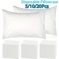 5/10/20pcs Single-Use Pillow Case, Thickened Pillowcase for Travel, Hotel, Beauty Salon