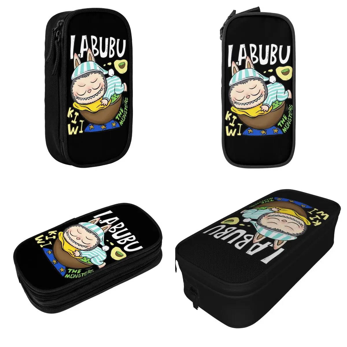 POP MART Labubu Sleep Cute Cartoon Popmart Pencil Case Pen Bags Student Big Capacity Students School Cosmetic Pencil Box