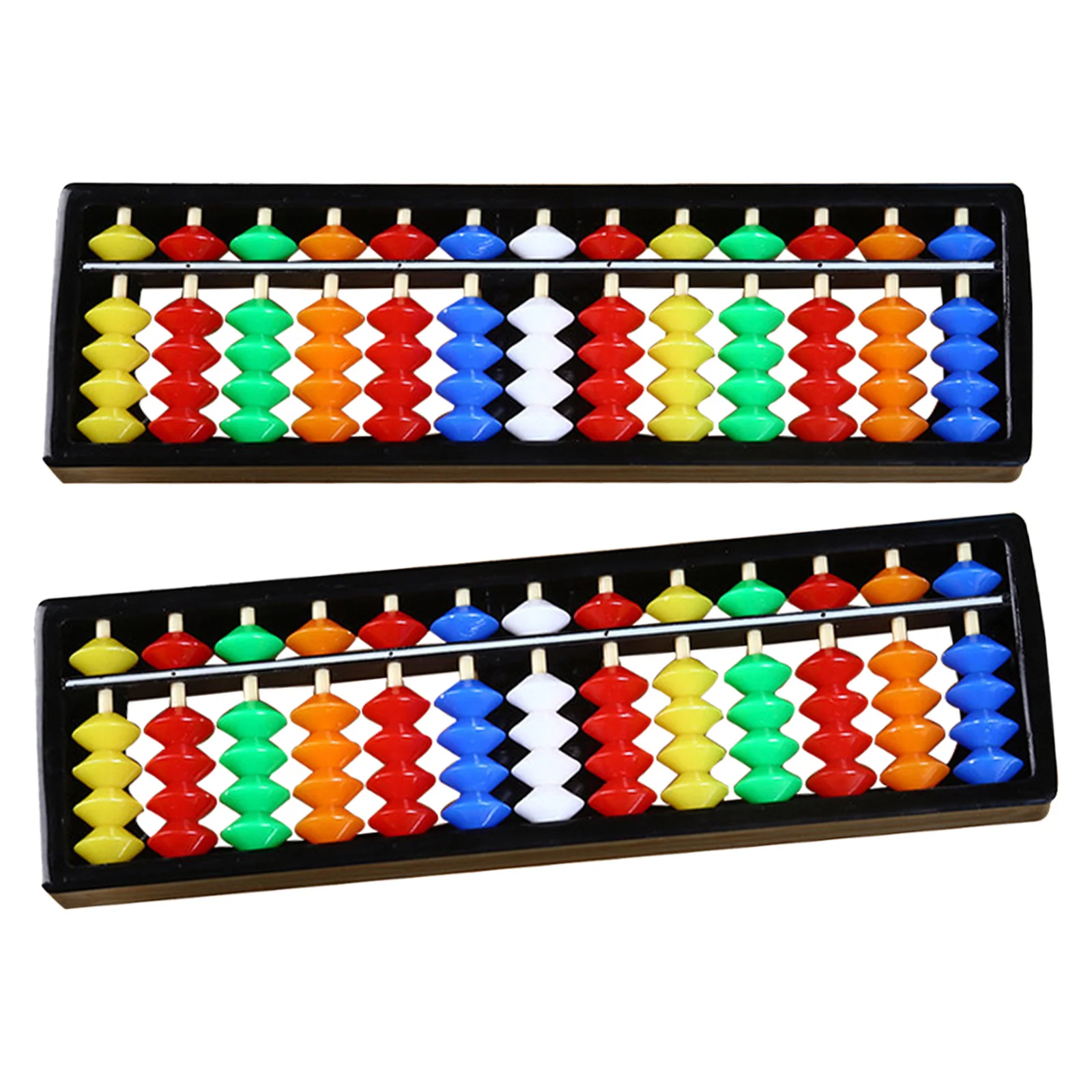 2 Stuks Kleurrijke Plastic Abacus Kids Math Learning Tool voor Thuis Klas Hersenontwikkeling Kids Abacus Vroeg Educatief Speelgoed
