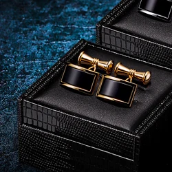 KFLK shirt cufflinks for mens Brand Gold-color Chain Fashion Cuff links Button High Quality Luxury Wedding Groom guests
