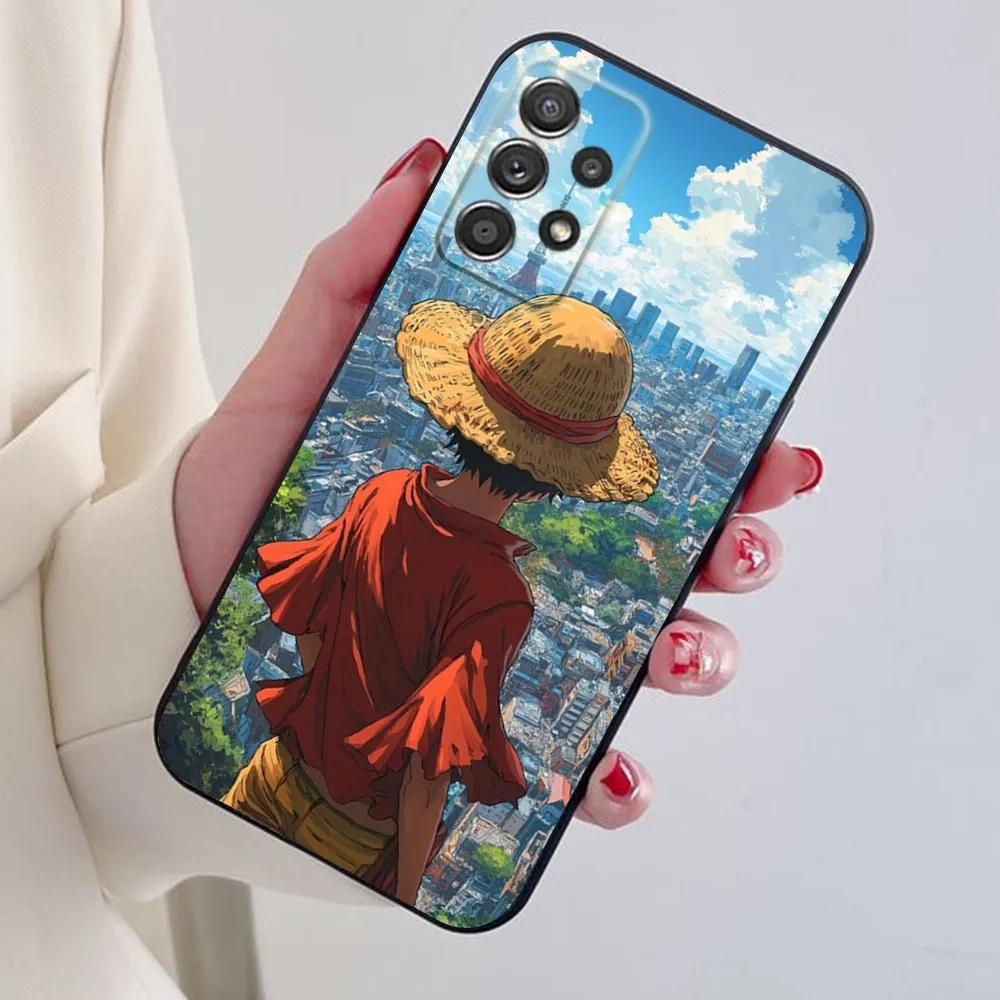 One P-Piece Luffy-Zoro Phone Case For Samsung S24,S21,S22,S23,S30,Ultra,S20,Plus,Note,10,9,5G Black soft silicone case