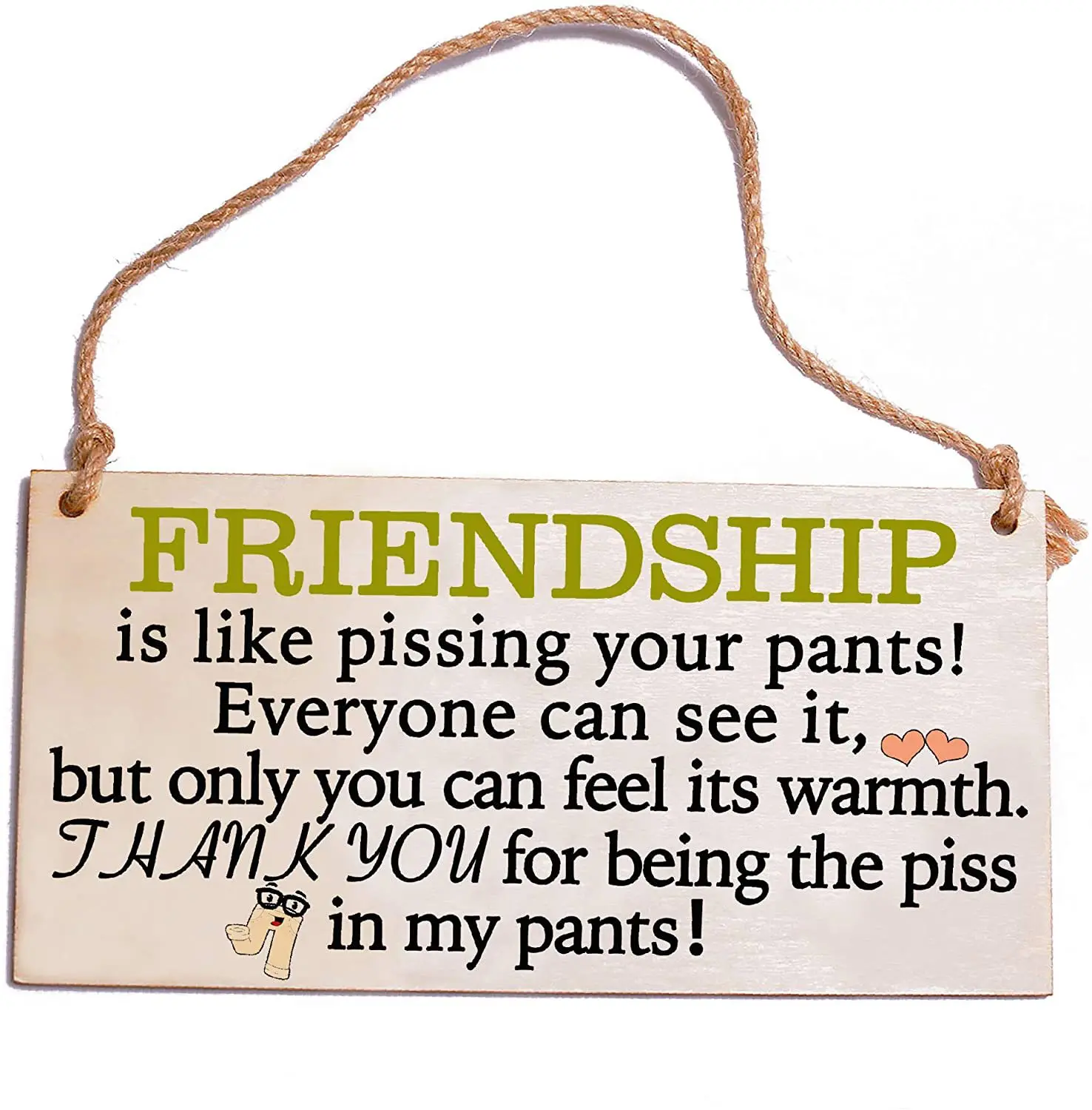 Friendship Wooden Pendant Honzee Best Friend Friendship Birthday Wooden Pendant Inspirational Gift 10mmX20mm