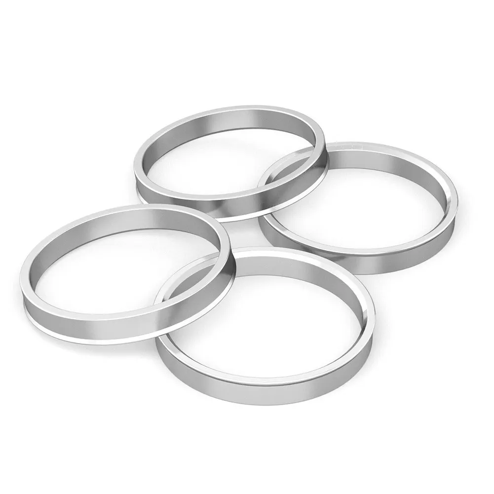 Make Your Car Stand Out Aluminum Hub Centric Rings  4pcs Set  64 1mm Car To 73 1mm Wheel Bore  Silver Color  Unique Appearance