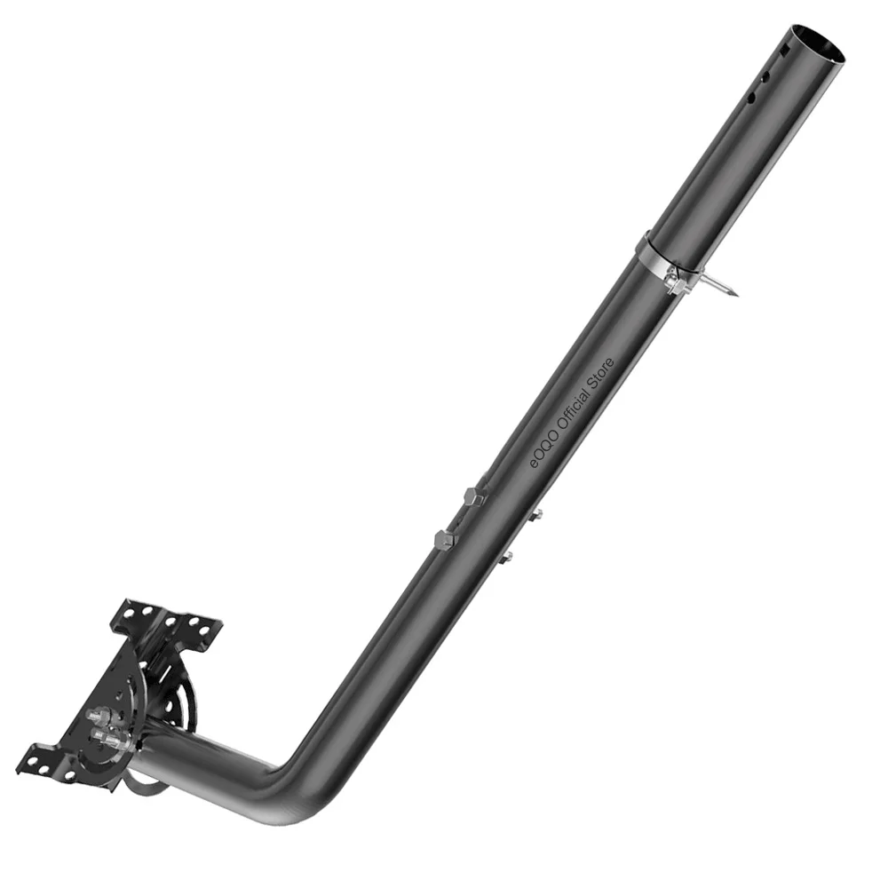 Universal Adjustable TV Antenna Pole Mount,J-Mount Solid Mast(1.38''x24''Rod)for Long Wall,Roof,Heavy Duty Pivot Install Bracket