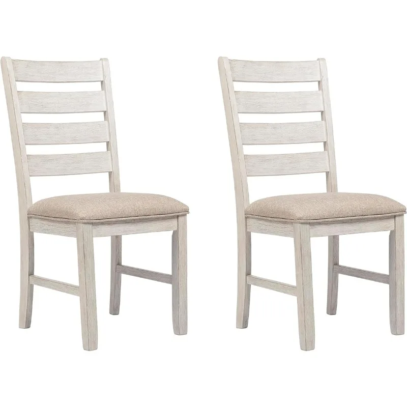 Signature Design by Ashley Skempton Modern Farmhouse Dining Room Chair, 2 Count, Whitewash