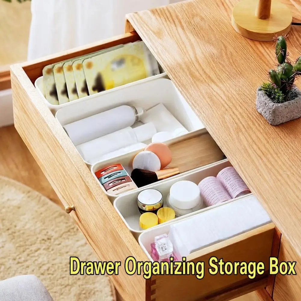 10pcs White Plastic Storage Boxes Suitable For Drawer Shelf Wardrobe Office Bedside Underwear Storage For Sundries Storage 2026