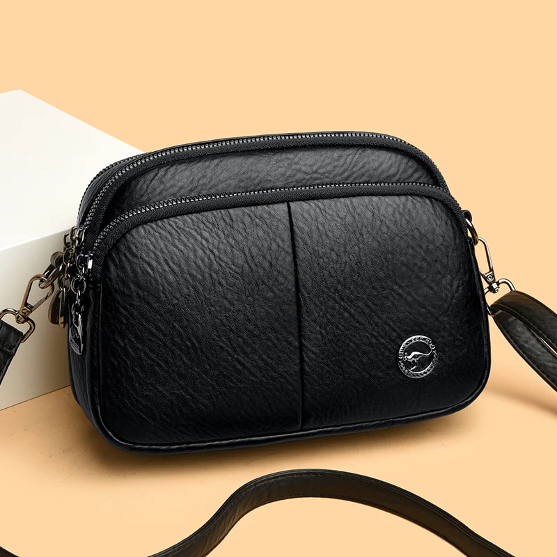 Vrouwen Hoge Kwaliteit Pu Lederen Kleine Schoudertas Mode Effen Kleur Vrijetijdsreis Crossbody Handtas Luxe Merk Dames Portemonnee