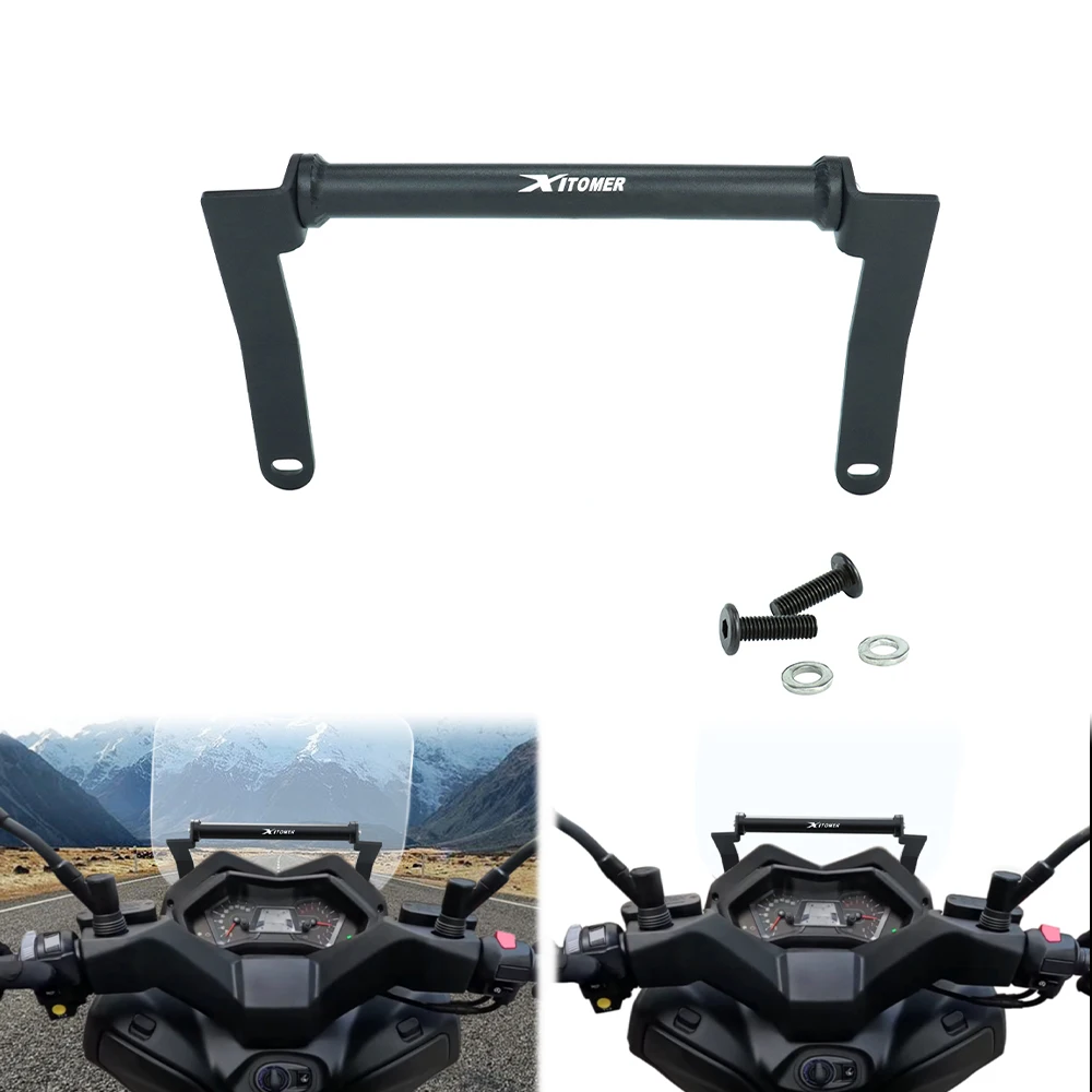 

For SYM Maxsym 400 MAXSYM400 2021 2022 2023 Motorcycle Aluminum GPS Navigation Pate Bracket Phone Stand Holder Support Mount