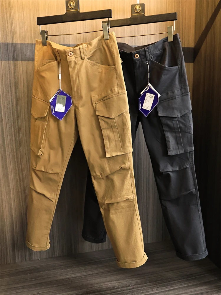 

Heavy Duty Washed Pure Cotton Men's Retro American Workwear Straight Leg Casual Pants Fashion Urban Style Spring Season