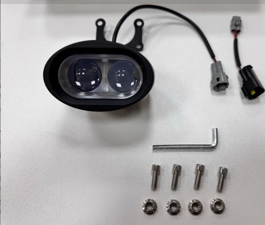 12V-36V LED Work Light Fog Lamp 2LED Motorcycle Spotlight Dual Color High Low Beam Motorcycle Auxiliary Lamp Road Driving Lamp