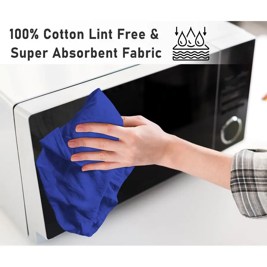 مناشف كيس الدقيق 36 عبوة 28 × 28 بوصة، 100 منشفة شاي قطنية، قابلة لإعادة الاستخدام، قابلة للغسل في الغسالة، مناشف أطباق ماصة مثالية f